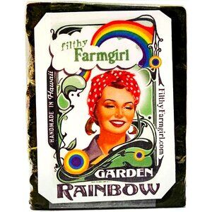 100% Natural Organic Soap. Garden Rainbow. Handmade in Hawaii. 7oz.